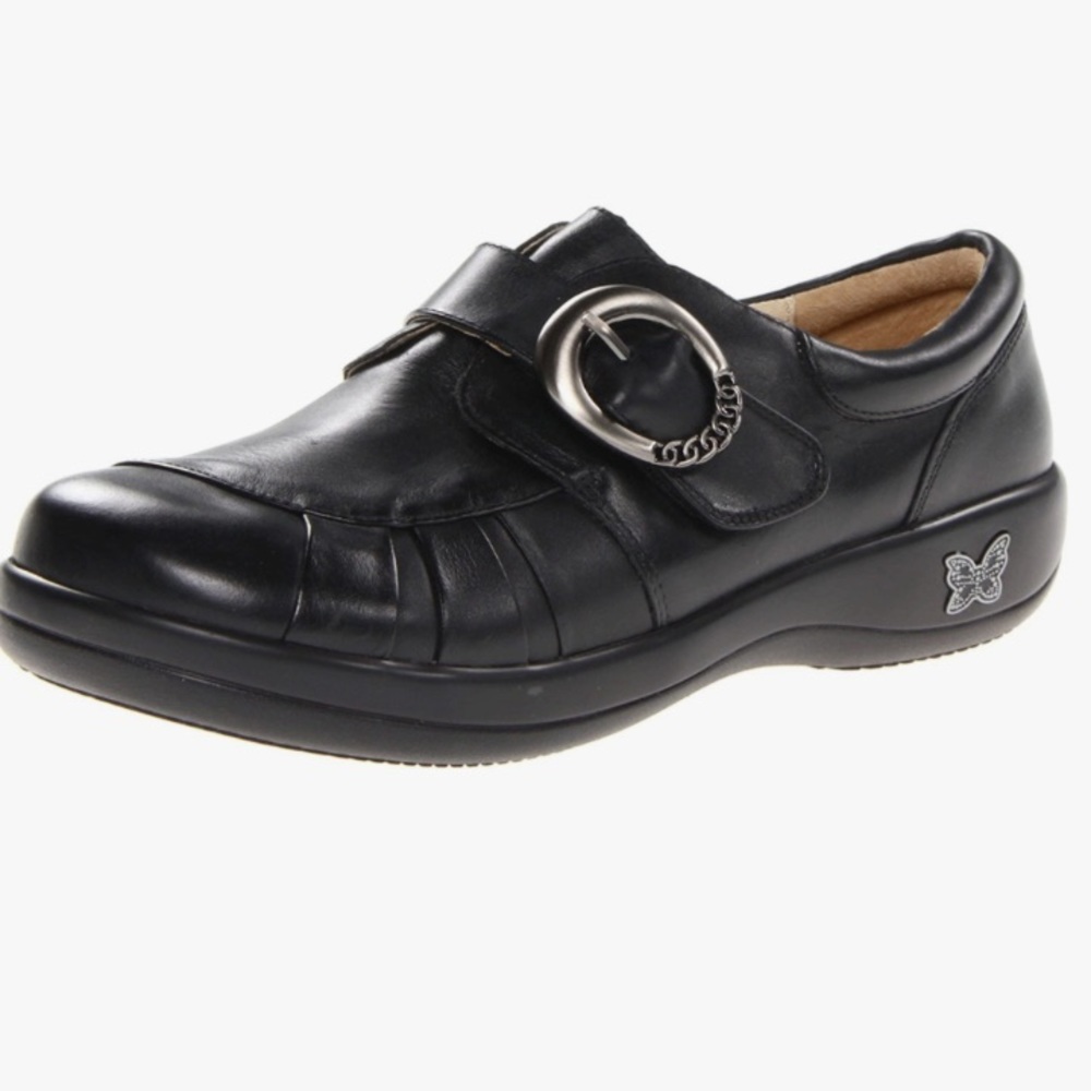 Alegria By PG Lite Khloe Women’s Slips On Shoes Size 36 In Black Nappa EUC